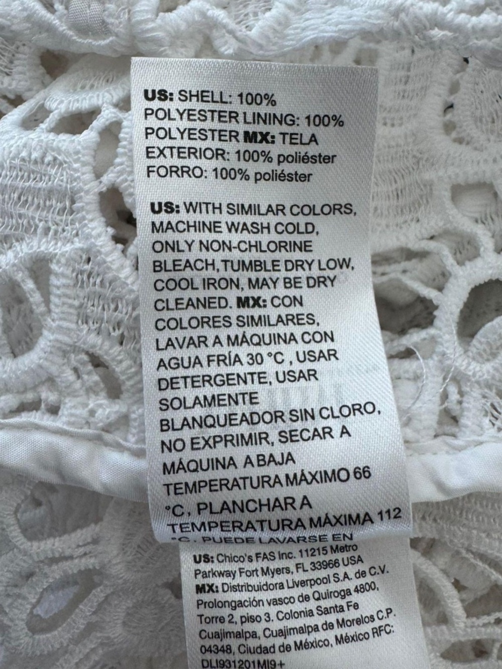 White House Black Market White Lace Jacket Size Small - Picture 8 of 8